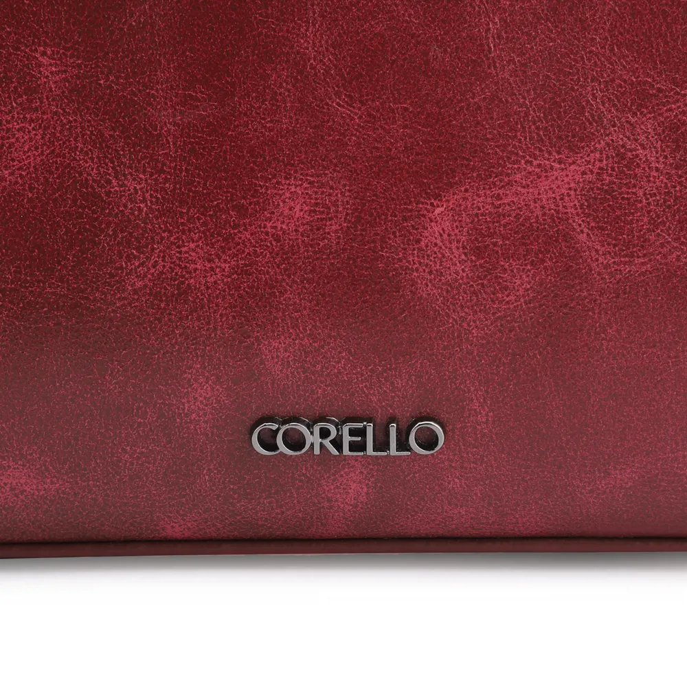 Bolsa Tote Ilhós Couro Estonado Vermelho - imagem 7