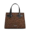 Bolsa Tote Ilhós Couro Nobuck Onça/Couro Preto - imagem 3