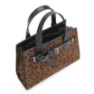 Bolsa Tote Ilhós Couro Nobuck Onça/Couro Preto - imagem 4