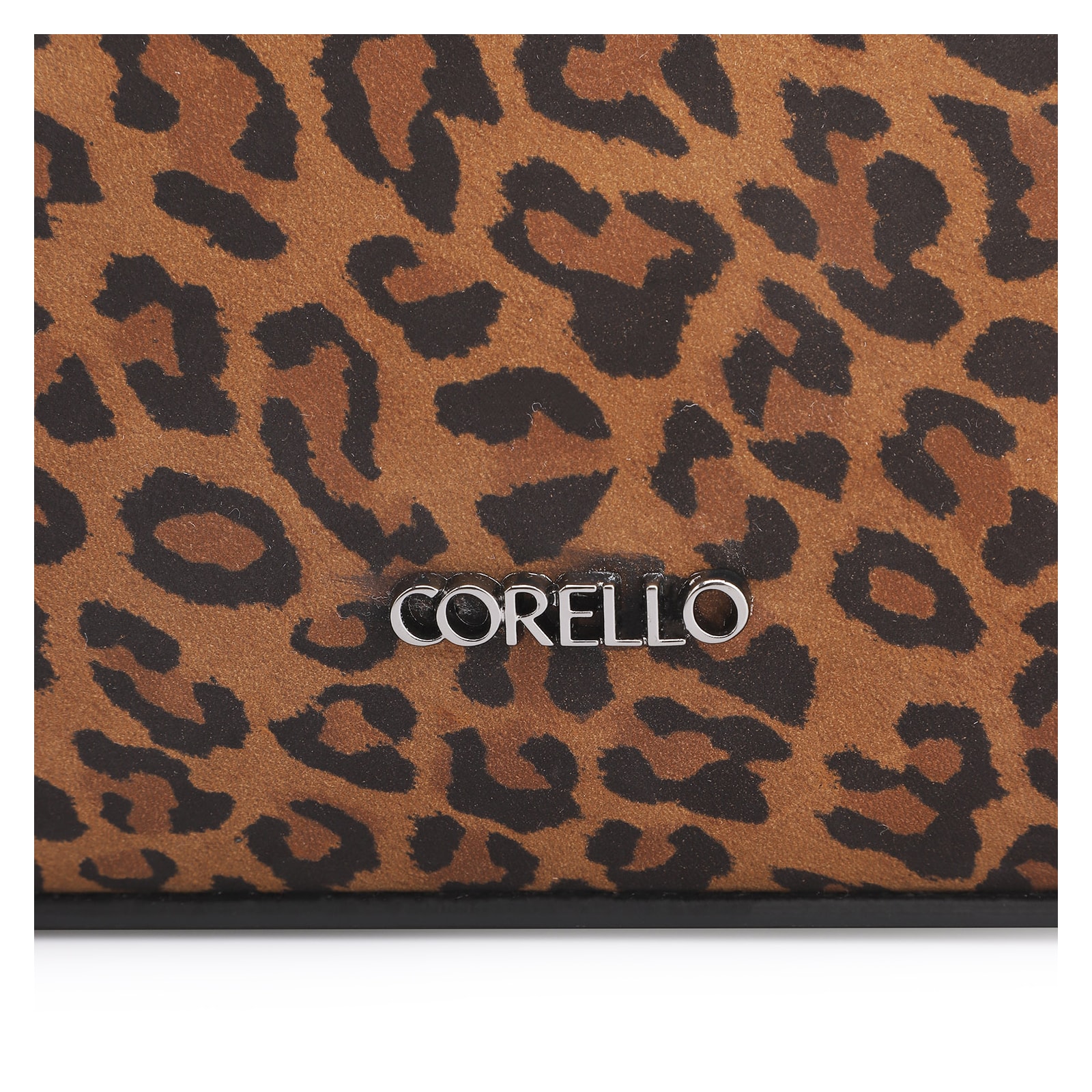 Bolsa Tote Ilhós Couro Nobuck Onça/Couro Preto
