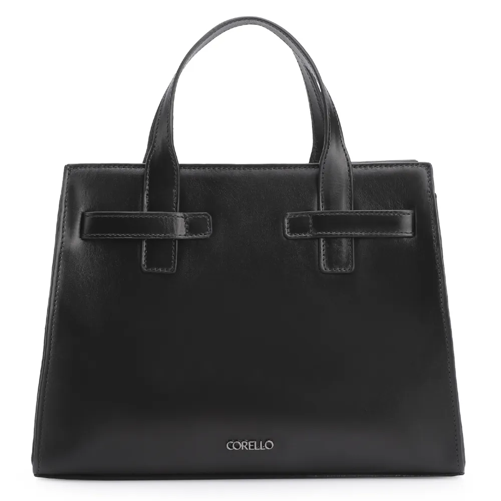 Bolsa Tote Ilhós Couro Preto - imagem 4