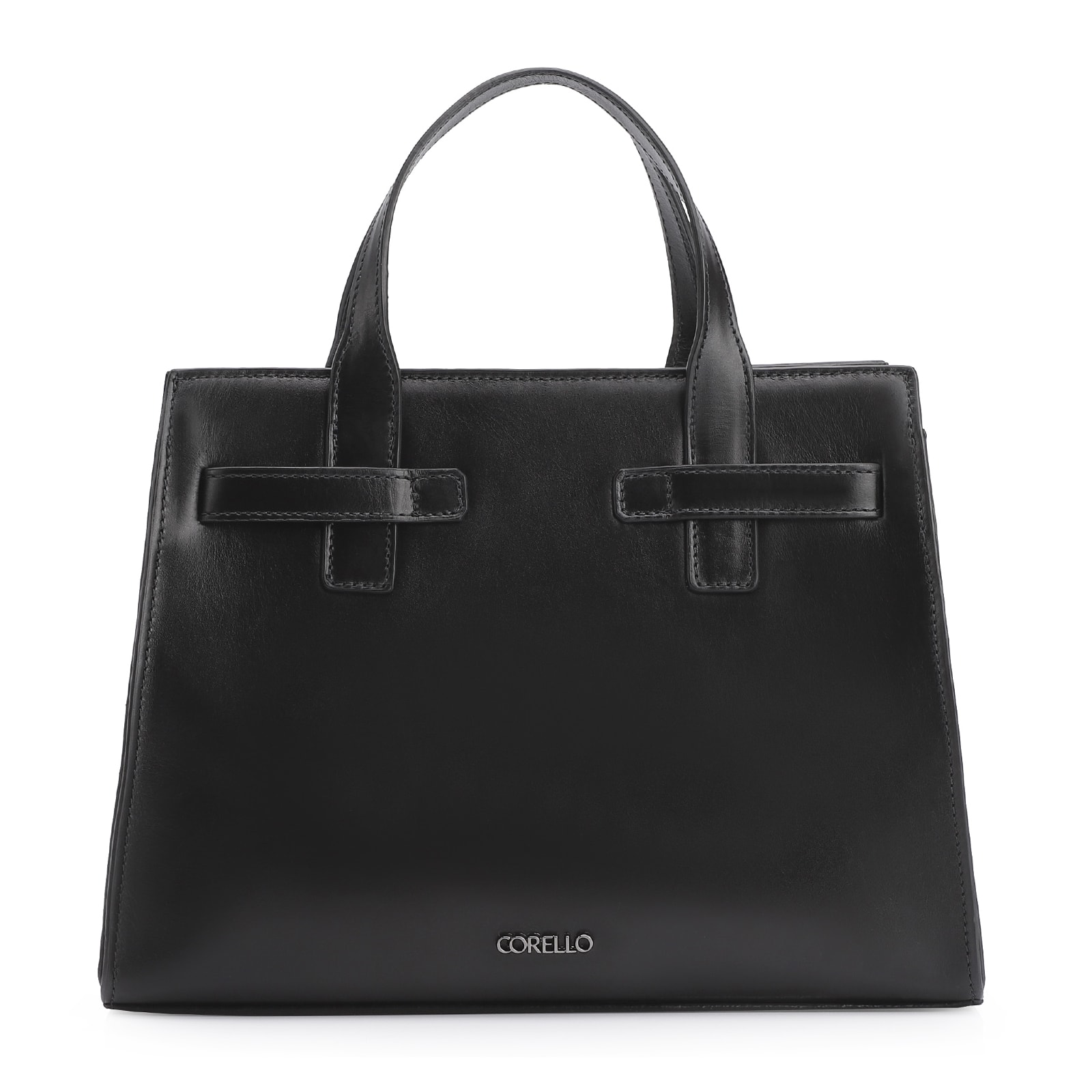 Bolsa Tote Ilhós Couro Preto