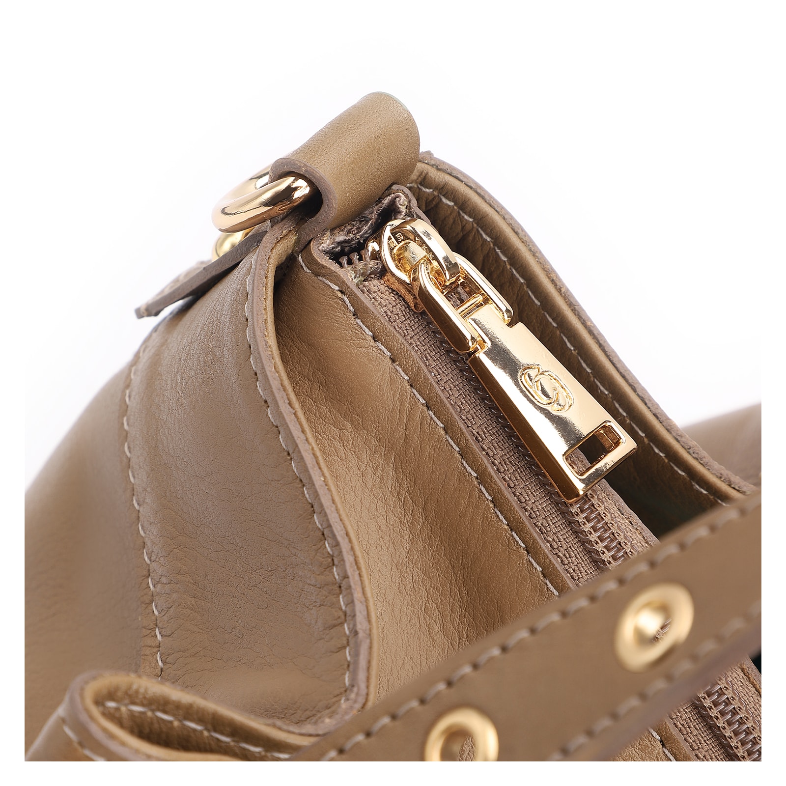 Bolsa Tote Ilhós Couro Verde