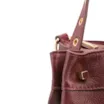 Bolsa Tote Ilhós Couro Vinho - imagem 7