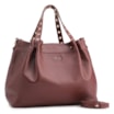 Bolsa Tote Ilhós Couro Vinho - imagem 2