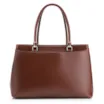 Bolsa Tote Laser Cut Couro Camurça/Couro Marrom Escuro - imagem 4