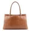 Bolsa Tote Laser Cut Couro Marrom - imagem 3