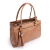 Bolsa Tote Laser Cut Couro Marrom - imagem 4