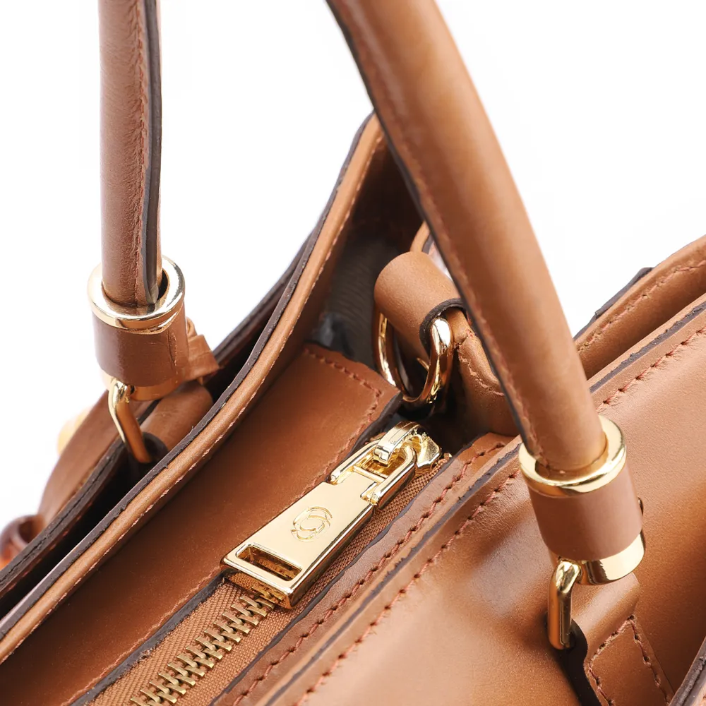 Bolsa Tote Laser Cut Couro Marrom - imagem 5