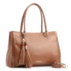 Bolsa Tote Laser Cut Couro Marrom - imagem 2