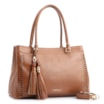 Bolsa Tote Laser Cut Couro Marrom - imagem 2