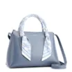 Bolsa Tote Lenço Couro Azul - imagem 3