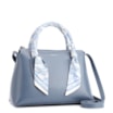 Bolsa Tote Lenço Couro Azul - imagem 3
