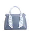 Bolsa Tote Lenço Couro Azul - imagem 4