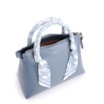 Bolsa Tote Lenço Couro Azul - imagem 5
