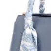 Bolsa Tote Lenço Couro Azul - imagem 6