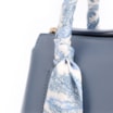 Bolsa Tote Lenço Couro Azul - imagem 6