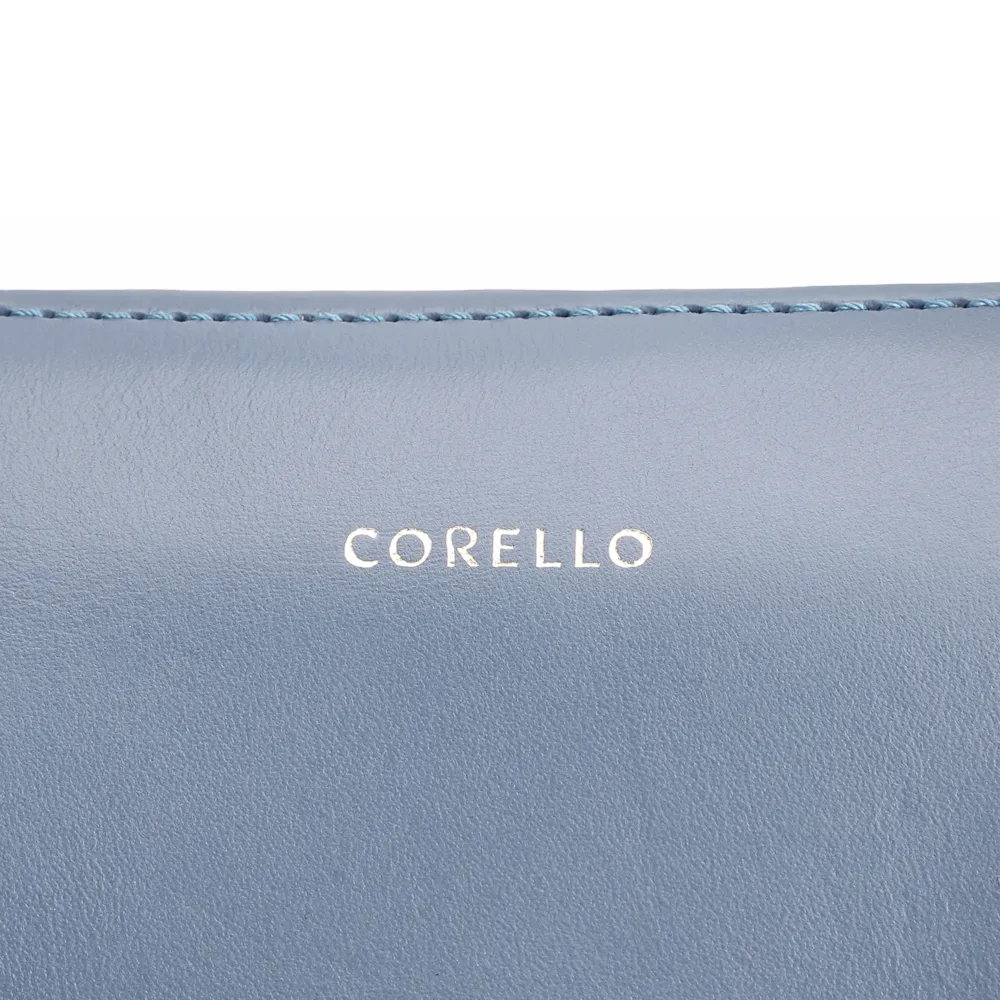 Bolsa Tote Lenço Couro Azul - imagem 7