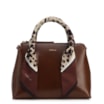 Bolsa Tote Lenço Couro Marrom - imagem 1