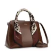 Bolsa Tote Lenço Couro Marrom - imagem 2