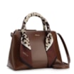 Bolsa Tote Lenço Couro Marrom - imagem 2