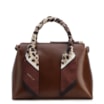 Bolsa Tote Lenço Couro Marrom - imagem 3
