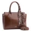 Bolsa Tote Lenço Couro Marrom - imagem 3