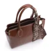Bolsa Tote Lenço Couro Marrom - imagem 5
