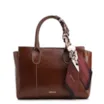 Bolsa Tote Lenço Couro Marrom - imagem 1