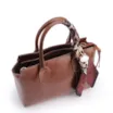 Bolsa Tote Lenço Couro Marrom - imagem 4