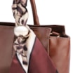 Bolsa Tote Lenço Couro Marrom - imagem 6