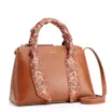 Bolsa Tote Lenço Couro Marrom Claro - imagem 3