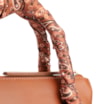 Bolsa Tote Lenço Couro Marrom Claro - imagem 6