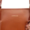 Bolsa Tote Lenço Couro Marrom Claro - imagem 7
