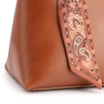 Bolsa Tote Lenço Couro Marrom Claro - imagem 8