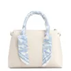 Bolsa Tote Lenço Couro Off White - imagem 3