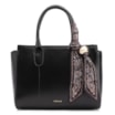 Bolsa Tote Lenço Couro Preto - imagem 1