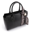 Bolsa Tote Lenço Couro Preto - imagem 5