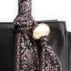Bolsa Tote Lenço Couro Preto - imagem 6