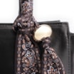 Bolsa Tote Lenço Couro Preto - imagem 6