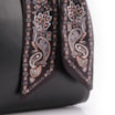 Bolsa Tote Lenço Couro Preto - imagem 8
