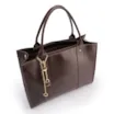 Bolsa Tote Marrom Grande Couro Cadeado - imagem 4