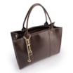 Bolsa Tote Marrom Grande Couro Cadeado - imagem 4