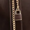 Bolsa Tote Marrom Grande Couro Cadeado - imagem 6