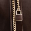 Bolsa Tote Marrom Grande Couro Cadeado - imagem 6