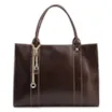 Bolsa Tote Marrom Grande Couro Cadeado - imagem 1
