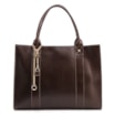 Bolsa Tote Marrom Grande Couro Cadeado - imagem 1