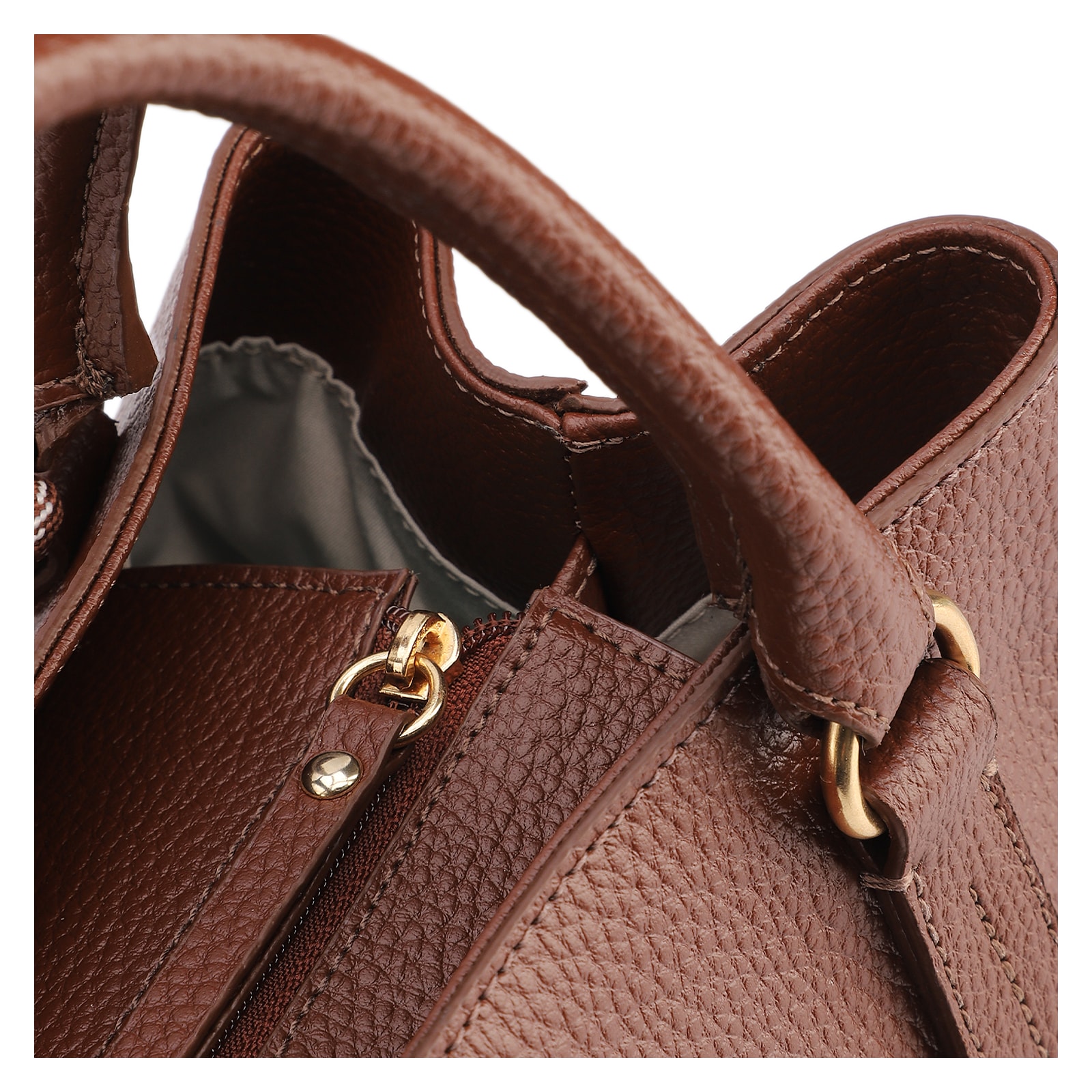 Bolsa Tote Média Alt Marrom Divisória Interna