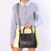 Bolsa Tote Média Alt Preta Divisória Interna - imagem 2