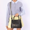 Bolsa Tote Média Alt Preta Divisória Interna - imagem 2